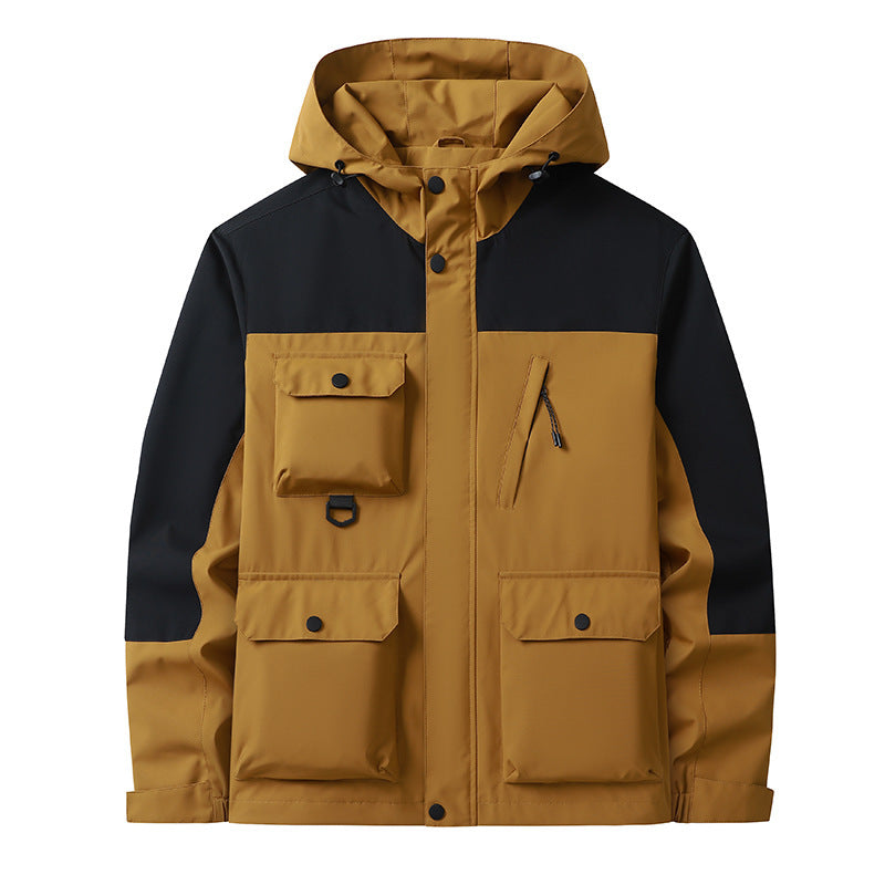 Herren Technische Utility-Fieldjacke mit Kapuze, Mehrfachtaschen und windabweisender Shell Shop Nory