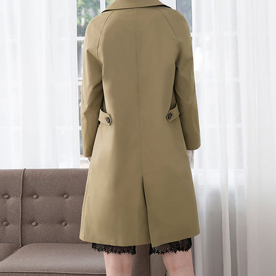 Damen Modische Trenchcoat mit doppelter Knopfleiste Shop Nory