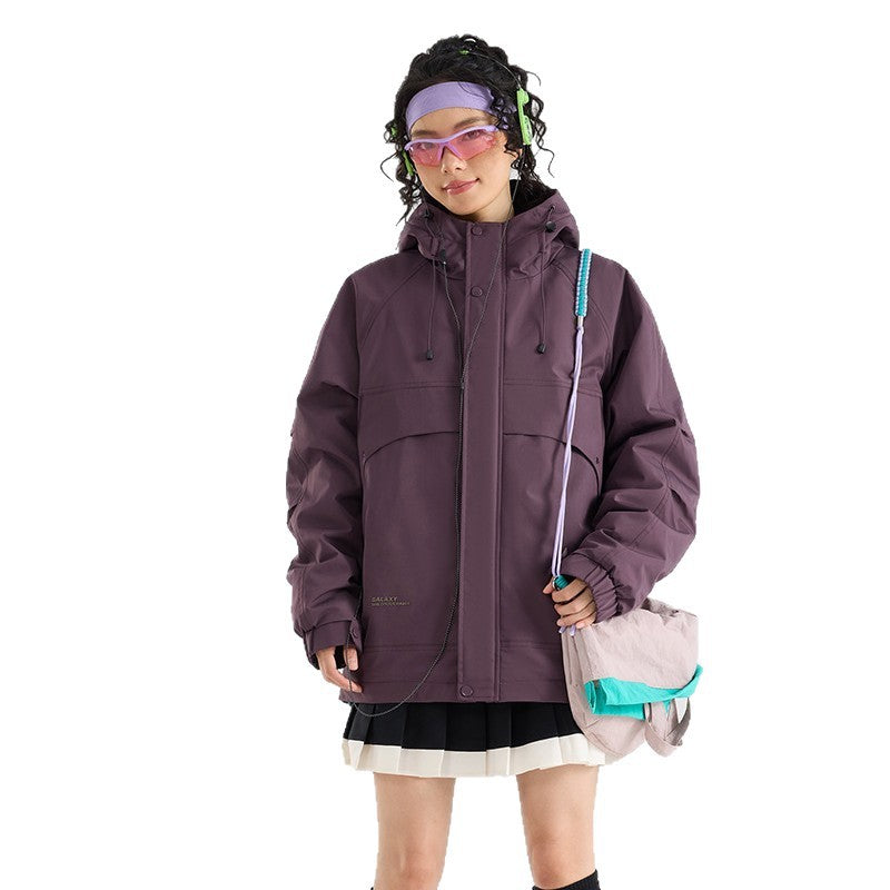 Damen Wasserfeste atmungsaktive Kapuzenjacke im technischen Oversize-Schnitt Shop Nory