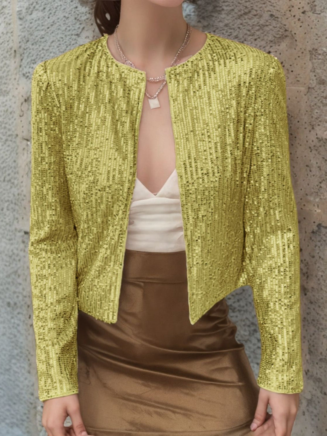 Damen Paillettenjacke Im Modernen Schnitt
