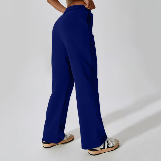 Damen nan hochgeschnittene ausgestellte Loungehose mit elastischem Komfortbund und verdeckten Eingrifftaschen Shop Nory