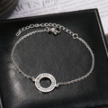 Damen zartes Armband mit funkelndem Kristallring Shop Nory