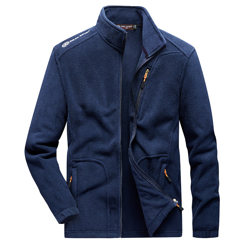 Herren Fleecejacke mit hohen Kragen und funktionalen Taschen Shop Nory