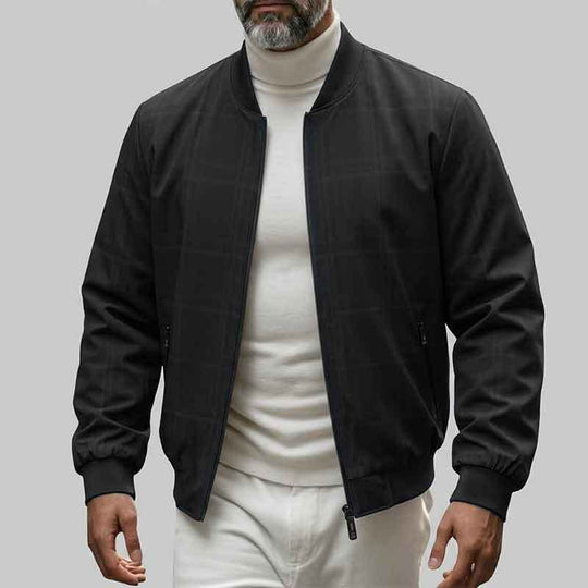 Herren Modische Bomberjacke mit Karomuster Shop Nory
