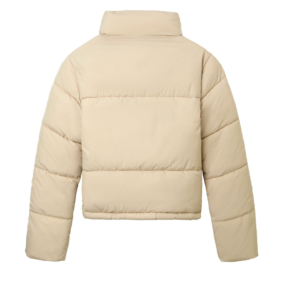 Damen Boxy-Pufferjacke mit hohem Stehkragen und verdeckter Druckknopfleiste Shop Nory