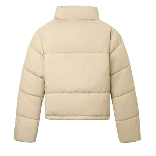 Damen Boxy-Pufferjacke mit hohem Stehkragen und verdeckter Druckknopfleiste Shop Nory