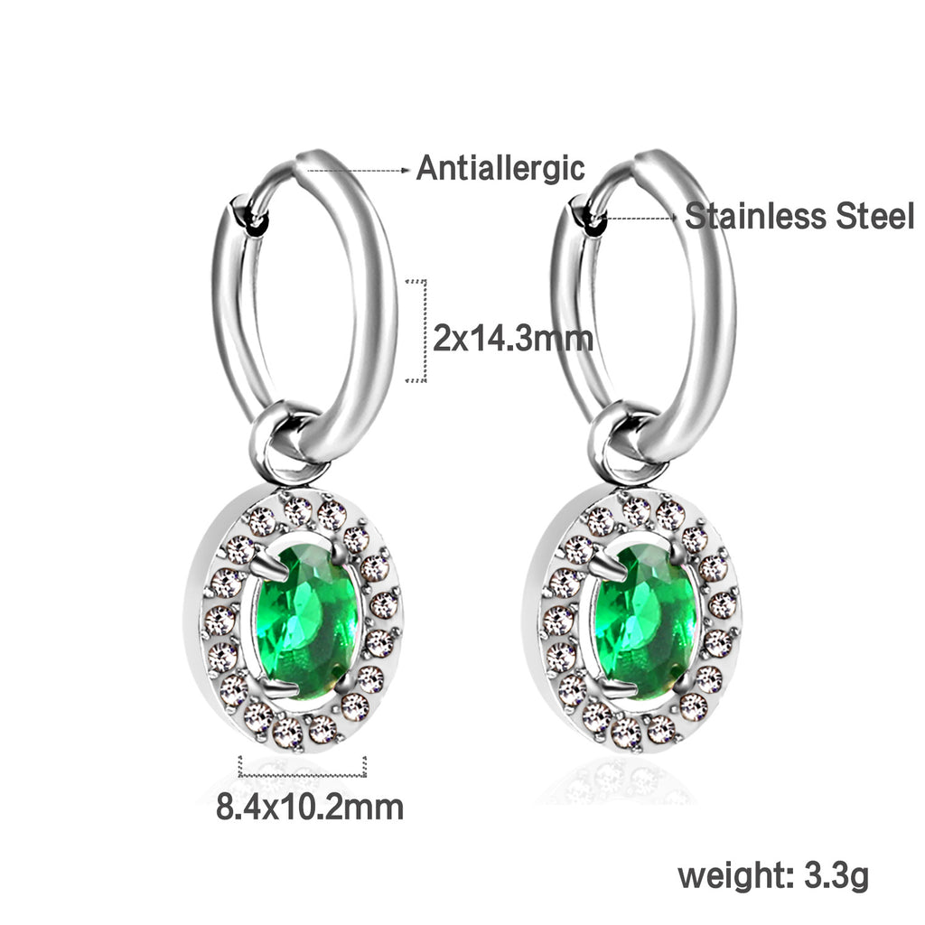 Damen Hängende Ohrstecker mit antiallergischer Edelstahl-Beschichtung und funkelndem Kristalledesign Shop Nory