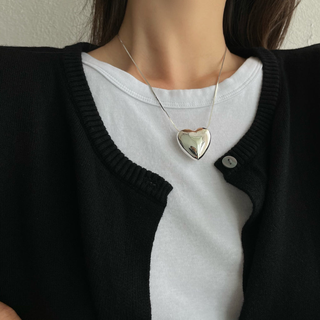 Damen herzförmige Halskette mit funkelndem Kristalldesign Shop Nory