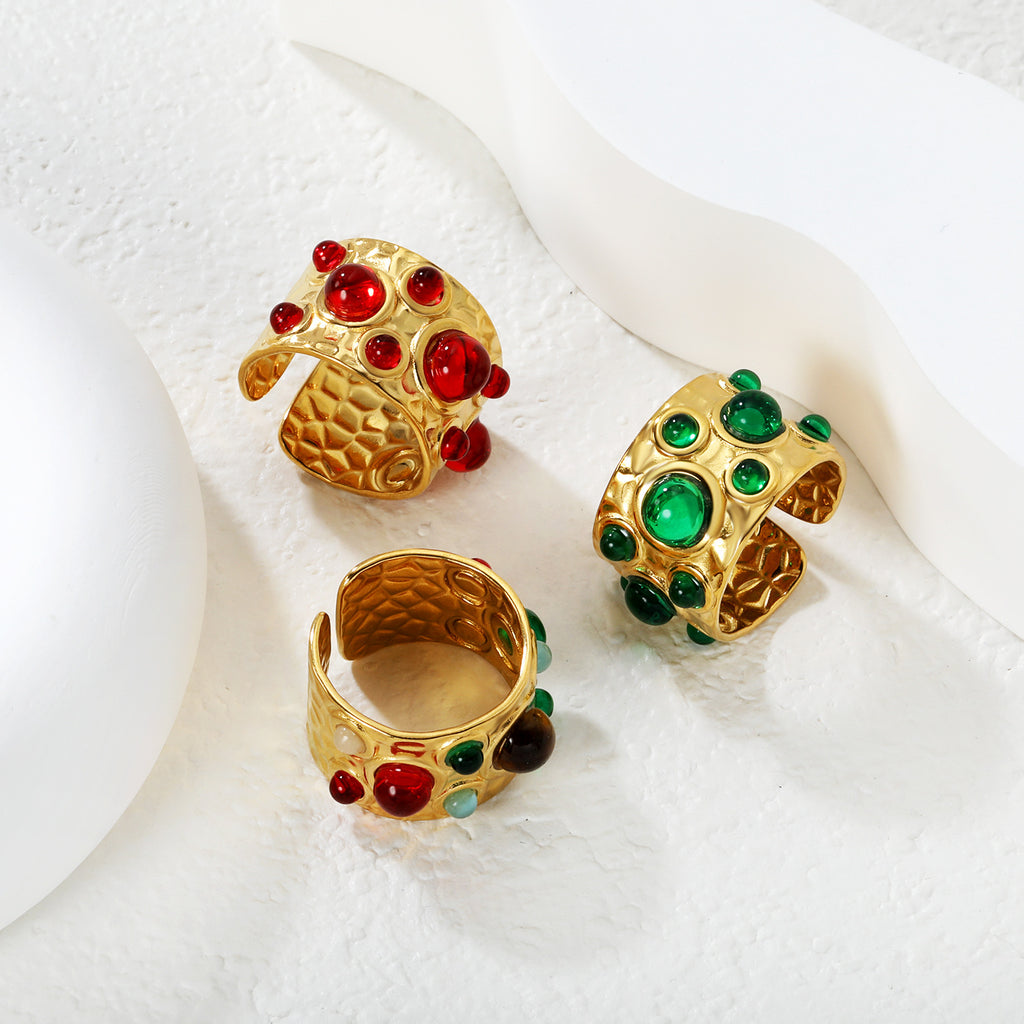 Damen Ring mit kunstvollem Design und funkelnden Kristallen Shop Nory
