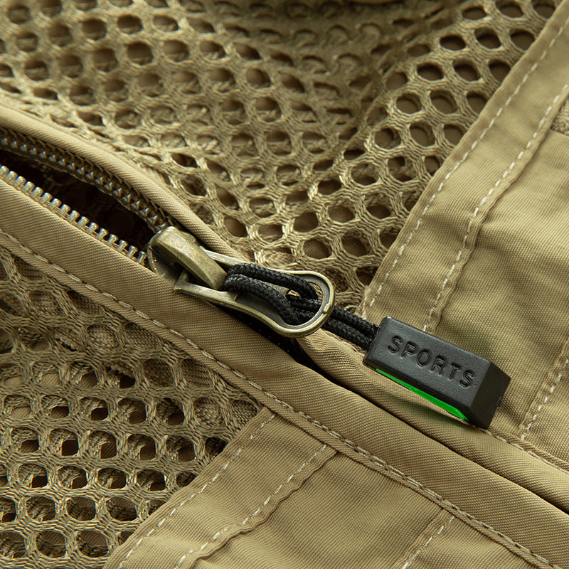 Herren Leichte Mesh-Utility-Weste mit vielen Reißverschluss- und Klapptaschen für Outdoor und Fotografie Shop Nory