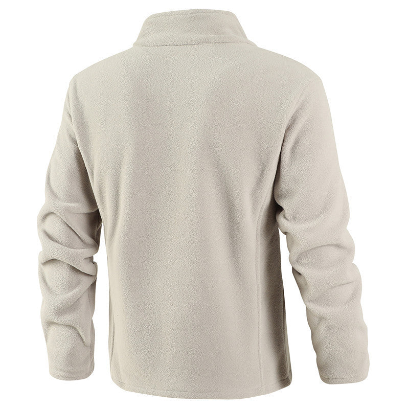 Herren Thermo-Fleecejacke mit hohem Stehkragen, durchgehendem Reißverschluss und technischer Microfleece-Qualität Shop Nory