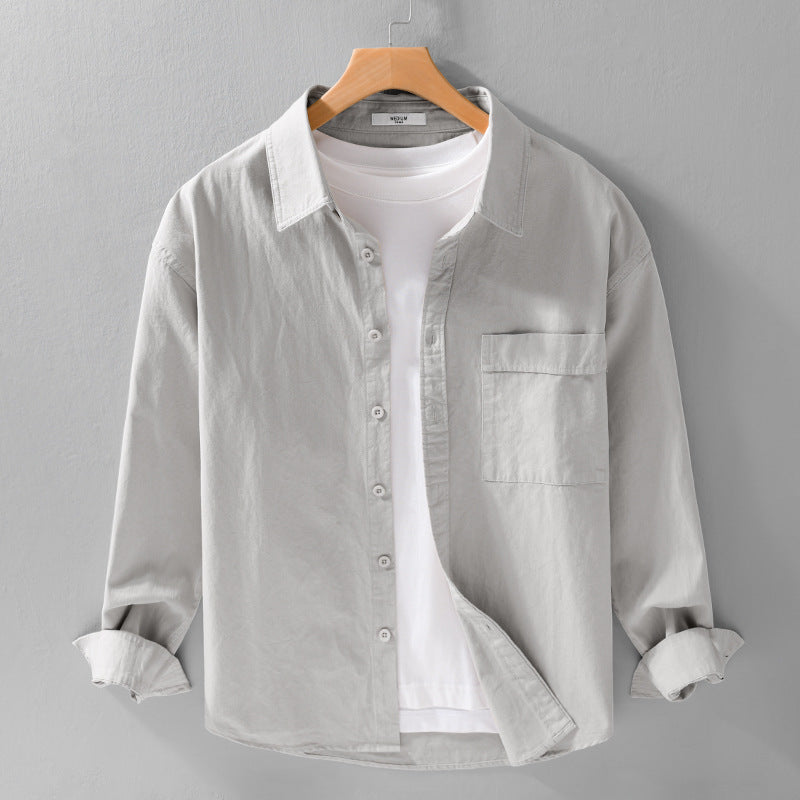 Herren Baumwoll-Overshirt im Relaxed-Fit mit aufgesetzter Brusttasche Shop Nory