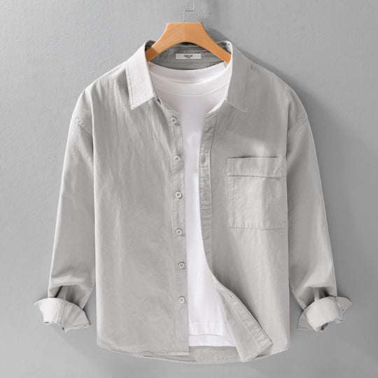 Herren Baumwoll-Overshirt im Relaxed-Fit mit aufgesetzter Brusttasche Shop Nory