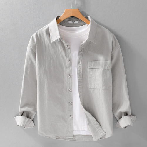Herren Baumwoll-Overshirt im Relaxed-Fit mit aufgesetzter Brusttasche Shop Nory
