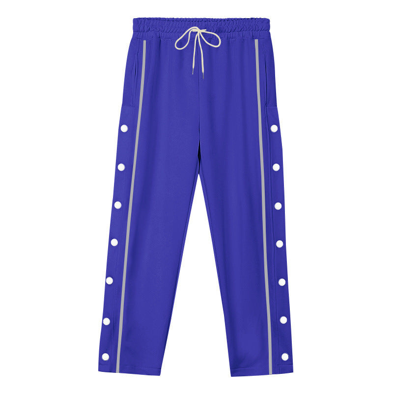 Herren Sportliche Snap-Trackhose mit seitlichen Druckknopfleisten und Tunnelzug Shop Nory