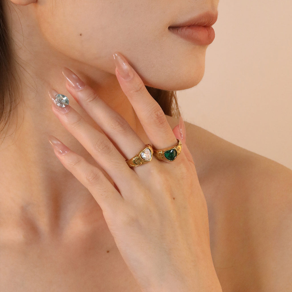 Damen verstellbarer Ring mit funkelndem Zirkonia Shop Nory