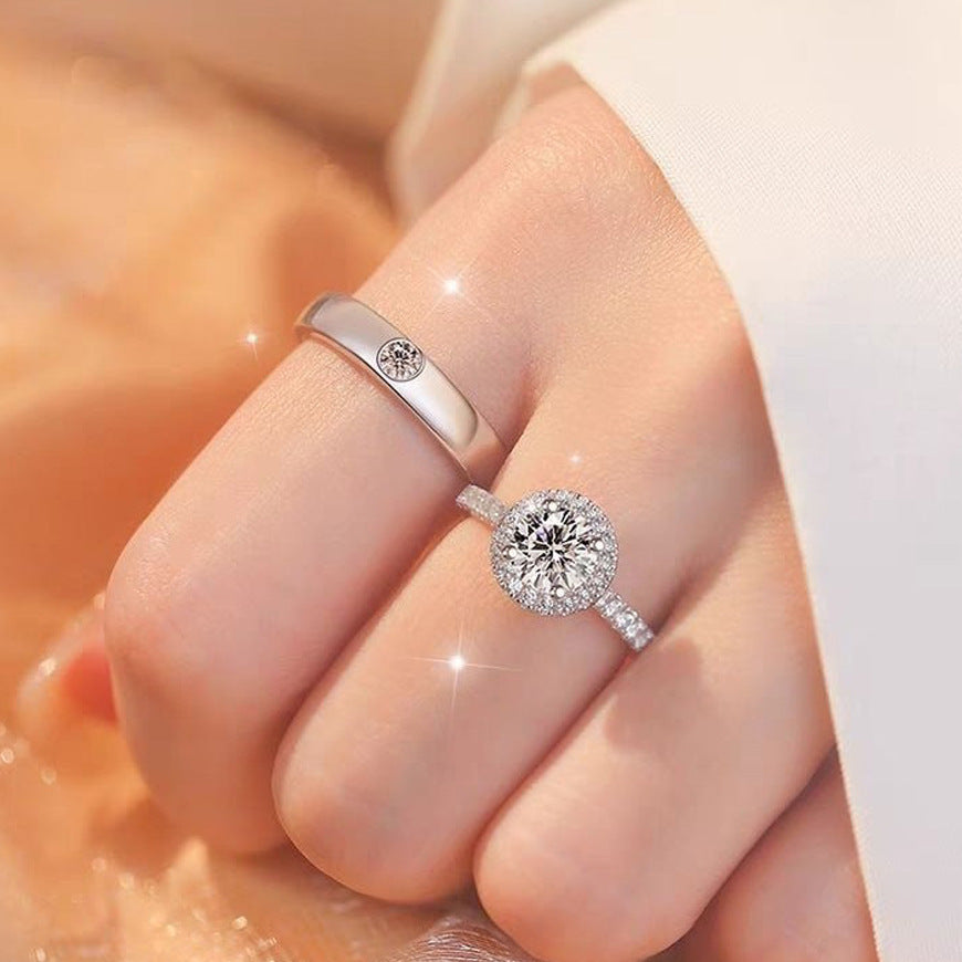 Damen Verlobungs- und Trauring-Set mit funkelnden Zirkonia Shop Nory