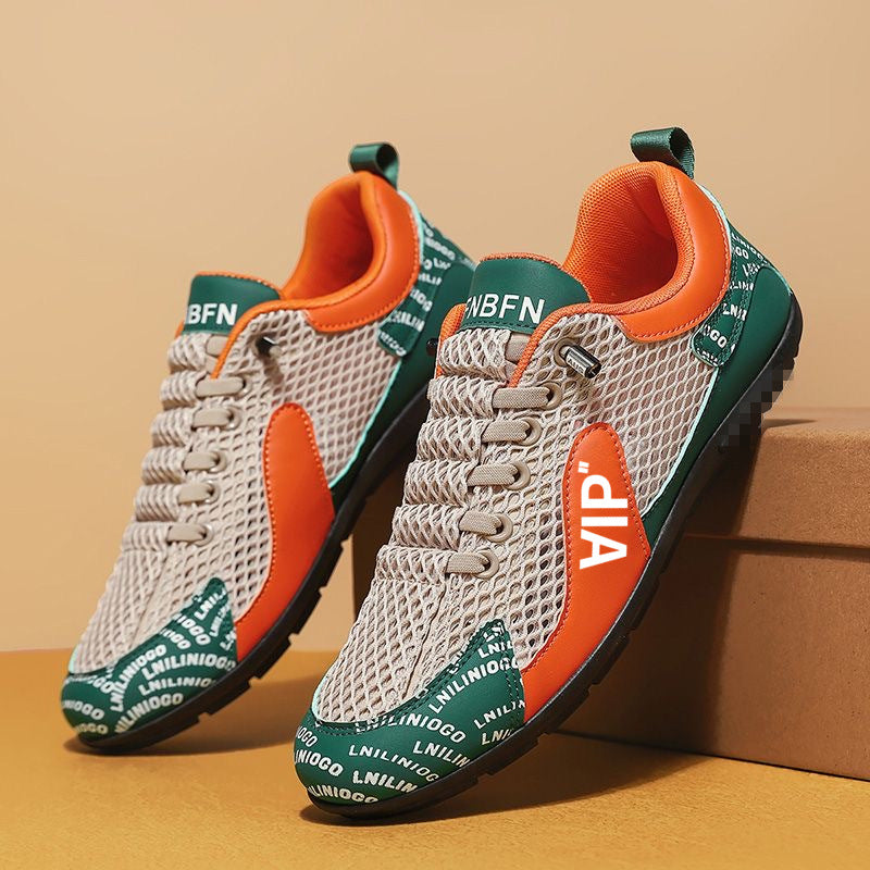 Herren Leichter atmungsaktiver Mesh-City-Runner mit stabiler Gummisohle und dekorativem Print Shop Nory
