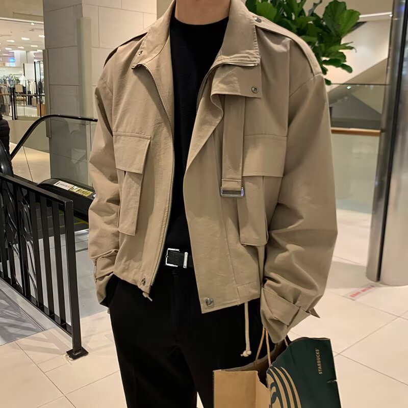 Herren Modische Utility-Jacke mit praktischen Taschen Shop Nory