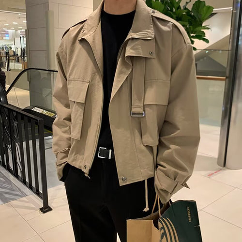 Herren Modische Utility-Jacke mit praktischen Taschen Shop Nory