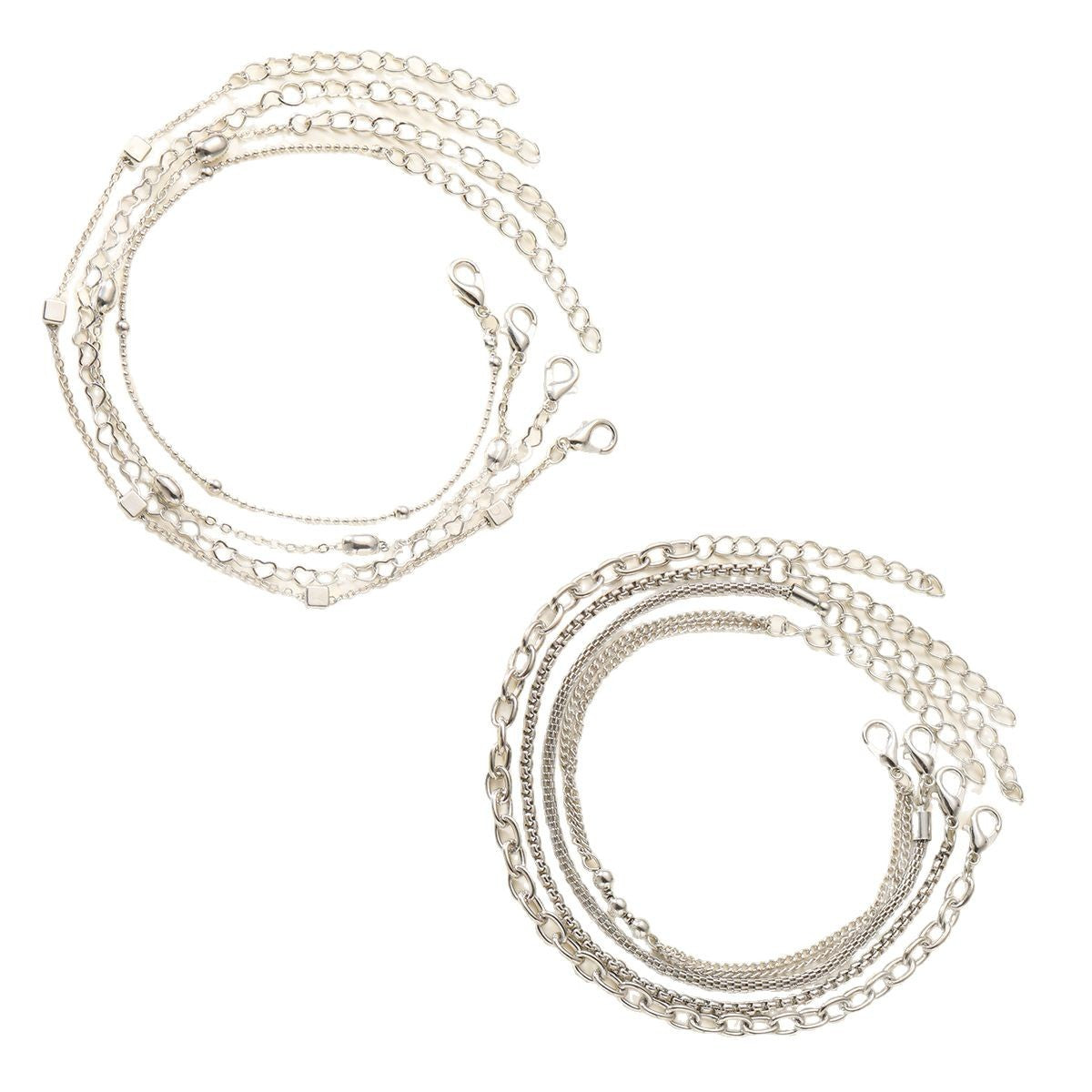 Damen Armband-Set mit feinen, geschmackvollen Ketten und eleganten Anhängern Shop Nory