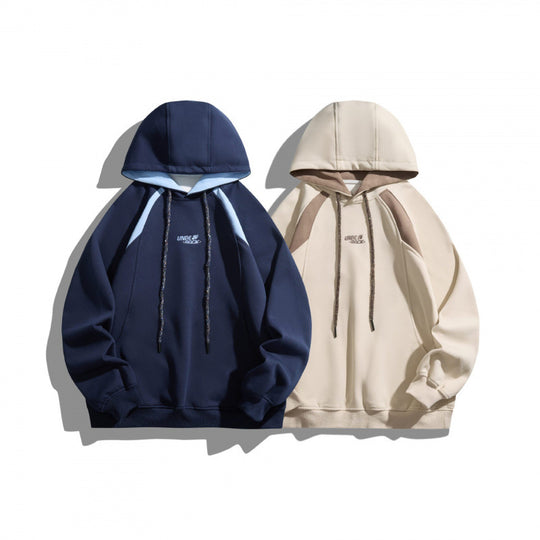 Unisex Oversize-Kapuzenpullover mit kontrastierenden Einsätzen, Kordelzug und Raglanärmeln Shop Nory
