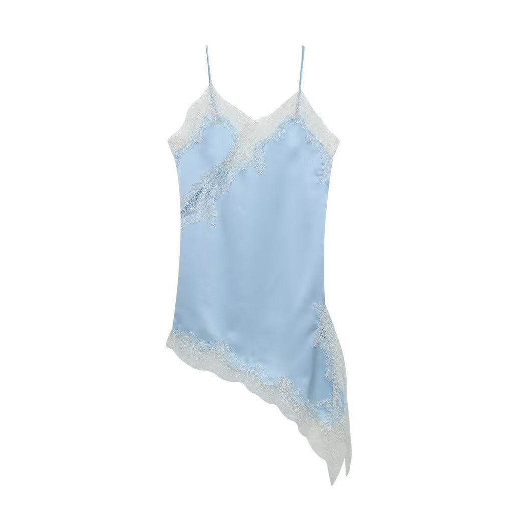 Damen asymmetrisches Spaghetti-Top
