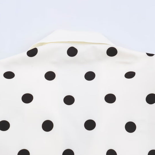 Damen Midilanger Mantel mit Polka‑Dot‑Print, Doppelreiher und Schalkragen Shop Nory