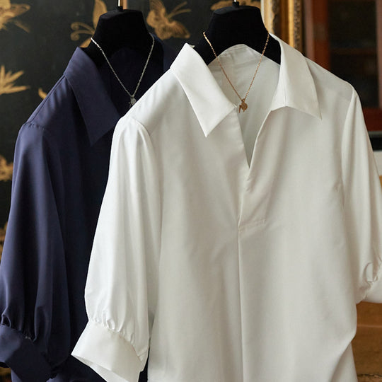 Damen Elegante Bluse mit Übergrößen und weiten Ärmeln Shop Nory