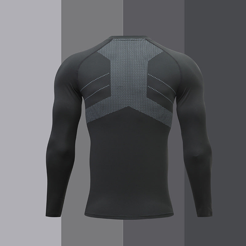 Herren Kompressions-Langarm-Sportshirt