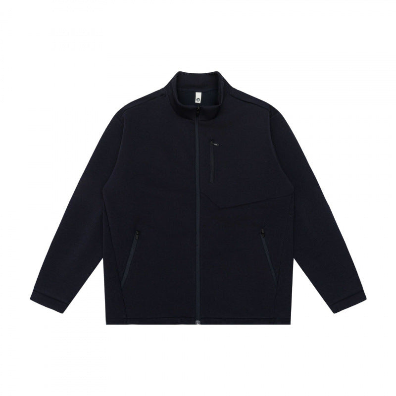 Unisex Boxy-Fleece-Zipjacke mit hohem Stehkragen, Brusttasche und verdecktem Frontreißverschluss Shop Nory