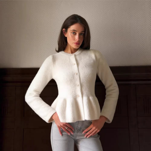 Damen Modische Strickjacke mit taillierter Passform Shop Nory