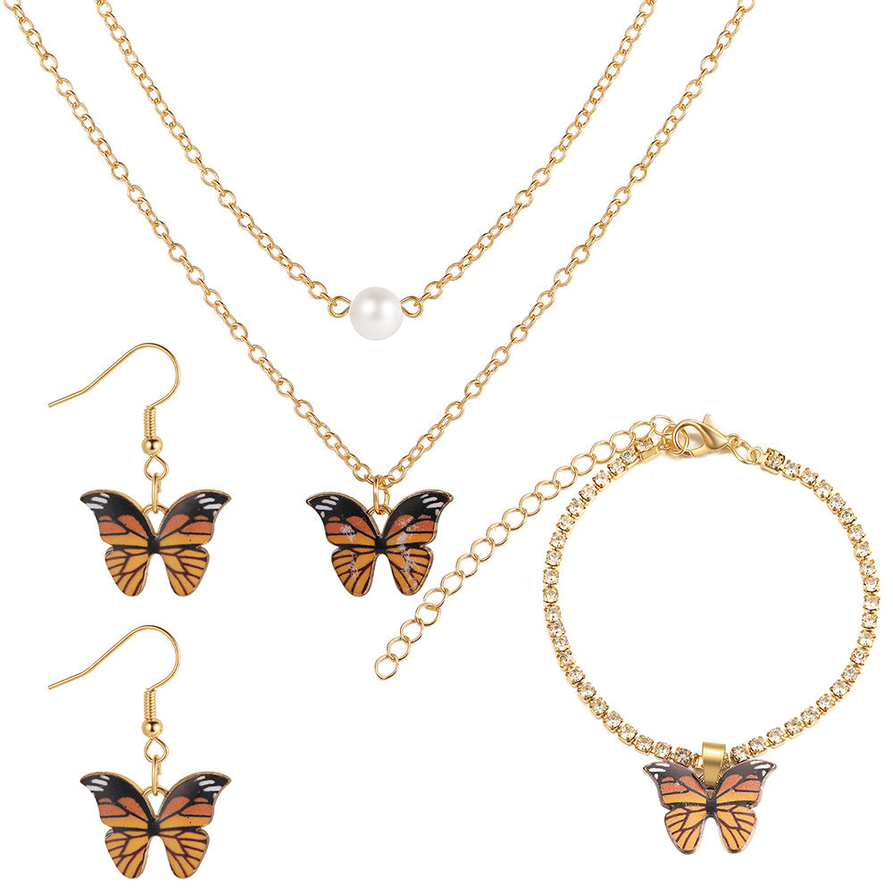 Damen Schmuckset mit Schmetterlingsdesign Shop Nory