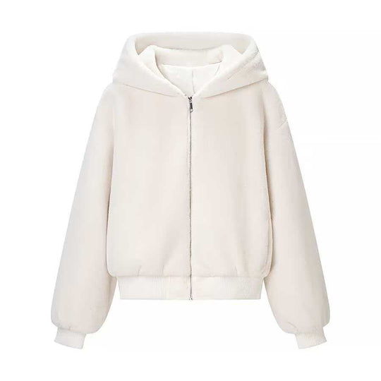 Damen Wende-Kapuzenblouson mit Plüsch- und Fleece-Seite Shop Nory