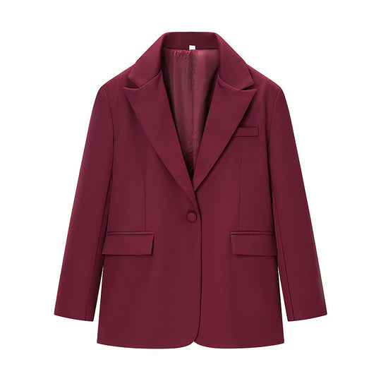Damen Taillierter Ein-Knopf-Blazer mit softem Revers, gefütterter Innenseite und Pattentaschen Shop Nory