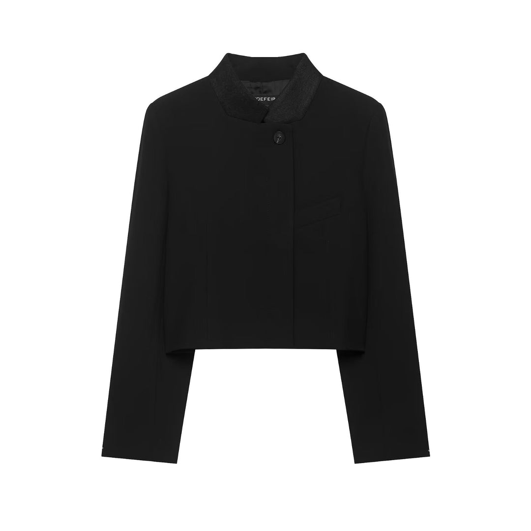 Damen Kurzblazer im Cropped‑Schnitt mit Stehkragen Shop Nory