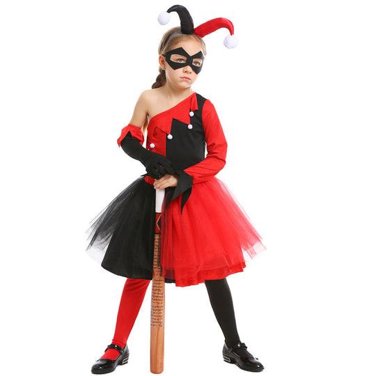 Mädchen Joker-Kostüm mit Tüllrock und maskierten Accessoires Shop Nory