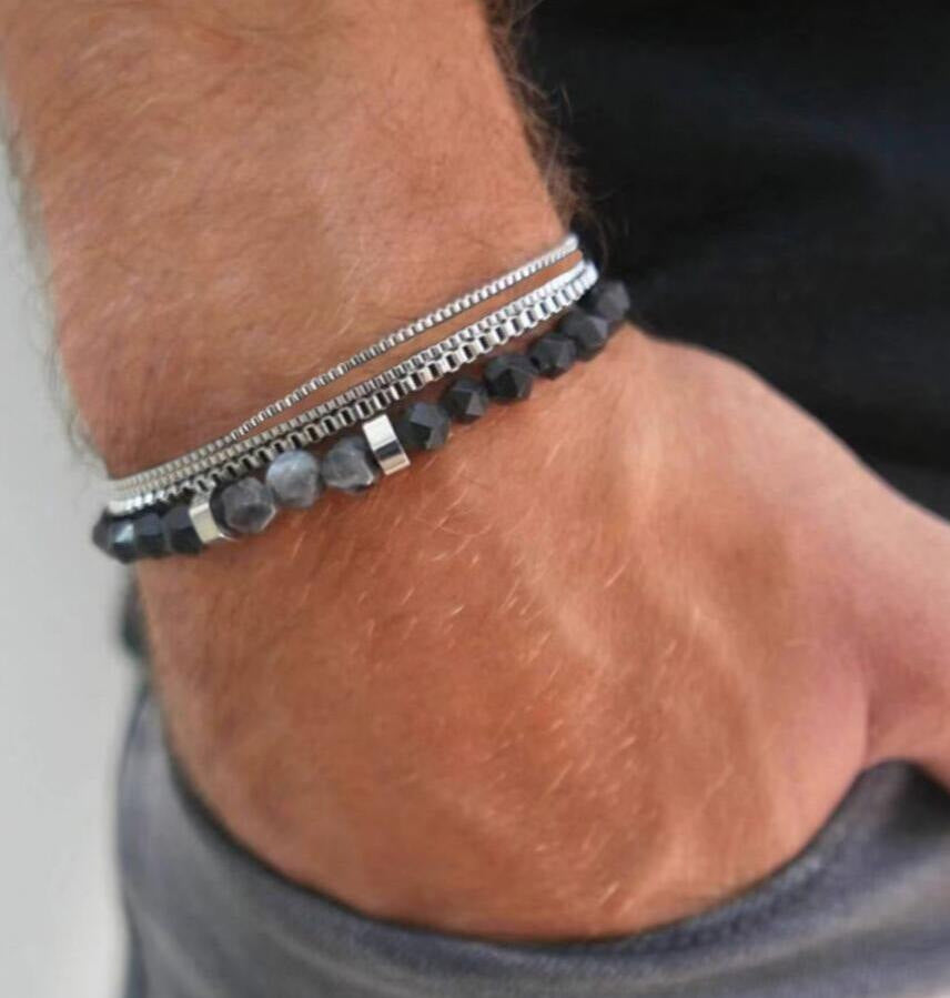 Herren-Armband-Set mit eleganten und strukturierten Designs Shop Nory