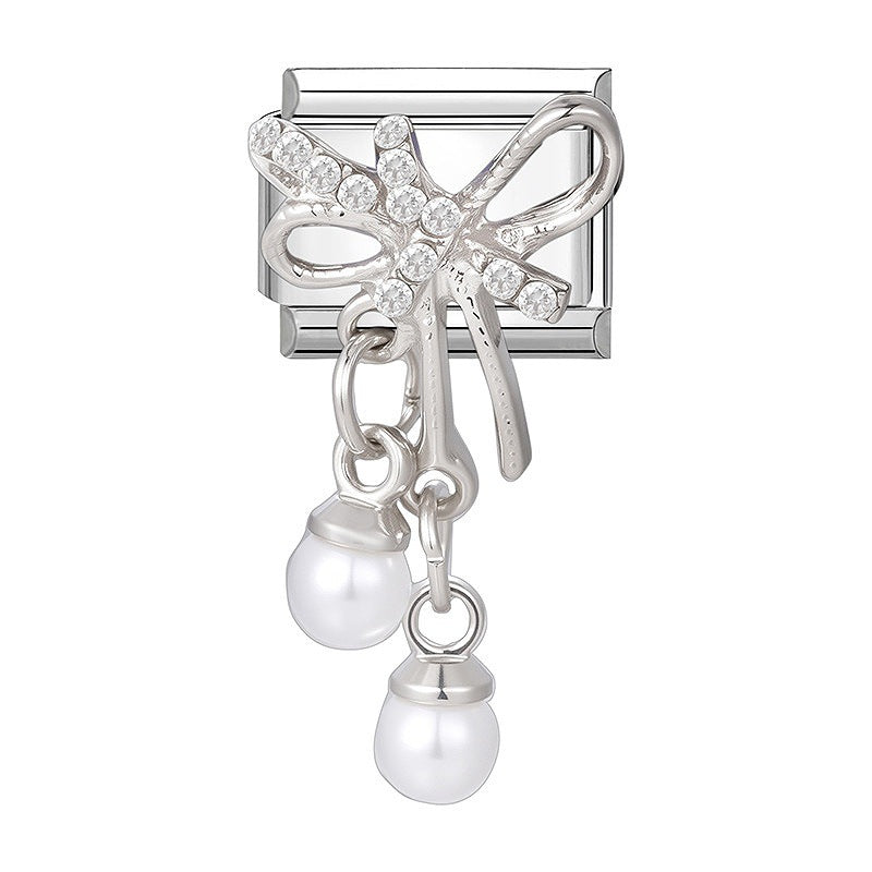 Zarte Schmetterling Charm-Link-Anhänger Aus Hochwertigem Edelstahl mit Kristallakzent