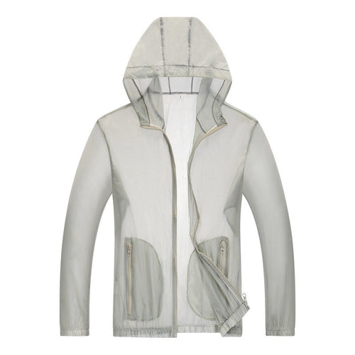 Herren ultraleichte Regenjacke mit verstellbarem Kapuzenbereich und reflektierenden Elementen ShopNory