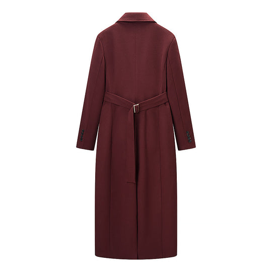 Damen Longline-Mantel mit taillierter Silhouette, strukturiertem Revers und Gehschlitz Shop Nory
