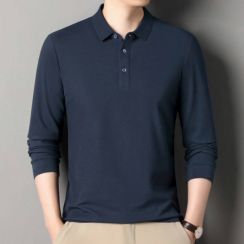 Herren Langarm‑Polo aus atmungsaktivem Baumwoll‑Stretch mit feinem Polokragen Shop Nory