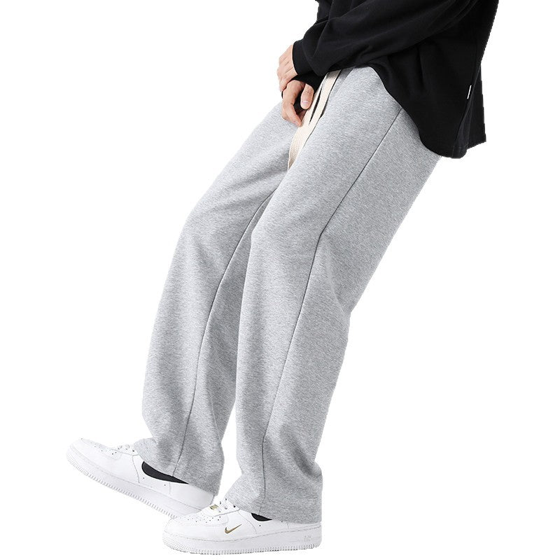 Herren Weite Relaxed-Jogginghose mit tiefem Schritt, dekorativem Kordelband & geradem Bein Shop Nory