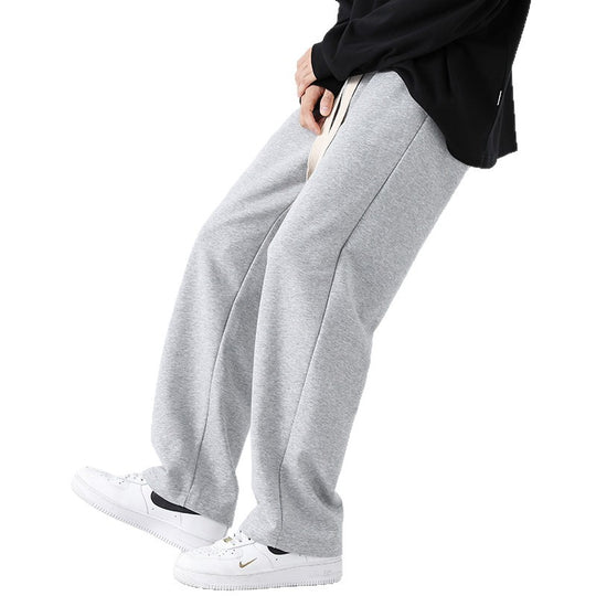 Herren Weite Relaxed-Jogginghose mit tiefem Schritt, dekorativem Kordelband & geradem Bein Shop Nory