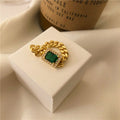 Damen Moderner Ring mit exquisitem Smaragd-Design und glitzerndem Edelsteingefasst Shop Nory