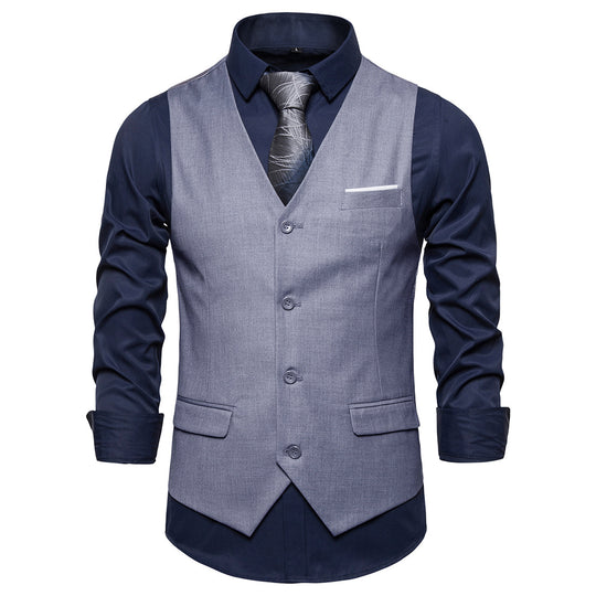 Herren Anzugweste in tailliertem Slim-Fit mit V‑Ausschnitt und Pattentaschen Shop Nory