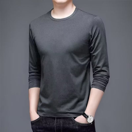 Herren Langarmshirt mit eleganter Textur Shop Nory