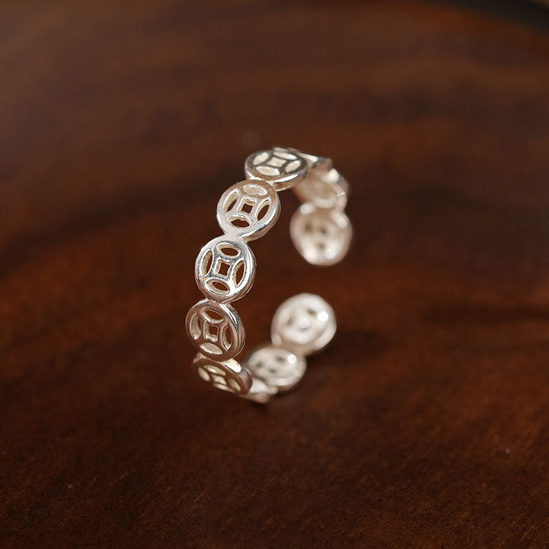 Damen filigraner Blumenring mit detailreicher Gestaltung Shop Nory