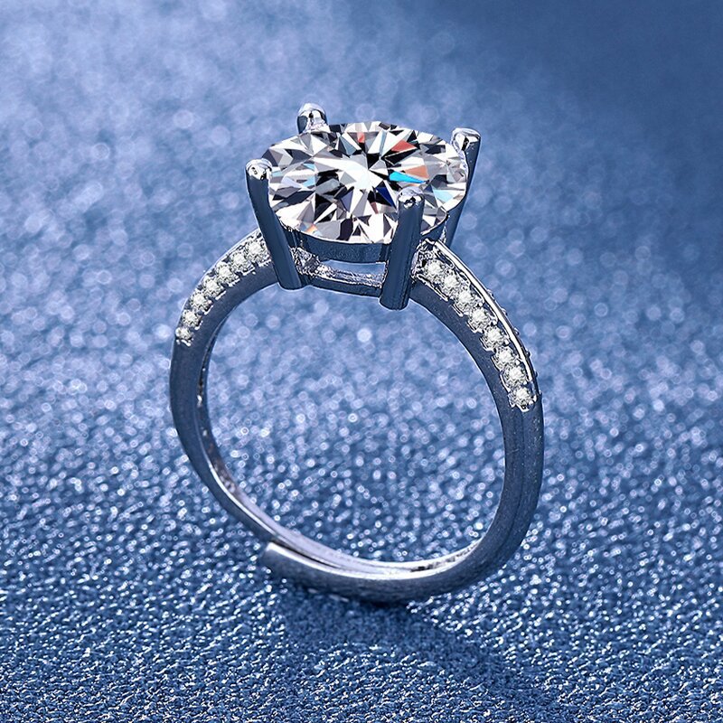 Damen Funkelnder Solitär-Ring mit exquisitem Zirkonia Shop Nory