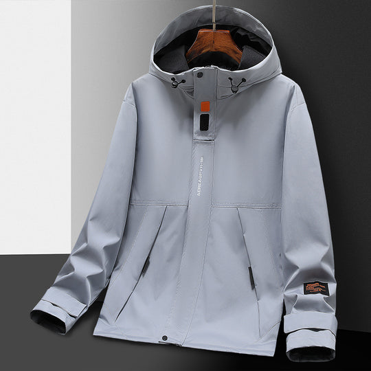 Herren Leichte Utility-Regenjacke mit Kapuze, winddichtem Softshell und reflektierenden Einsätzen Shop Nory